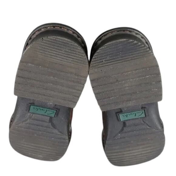 Clarks Shoes Womens 7 Casual Clogs Slip On Leather Brown Retro Classic Comfort - Picture 10 of 13